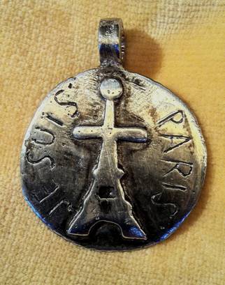 Je suis Paris Anhänger rund